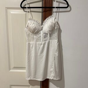 Hello Molly Ivory Satin and Lace Chemise